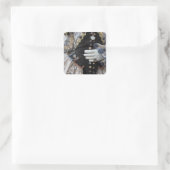 Steampunker, Karneval, Venedig Quadratischer Aufkleber (Tasche)