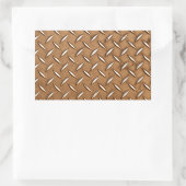 Steampunker Metalleffekt aus altem Messing Rechteckiger Aufkleber (Tasche)