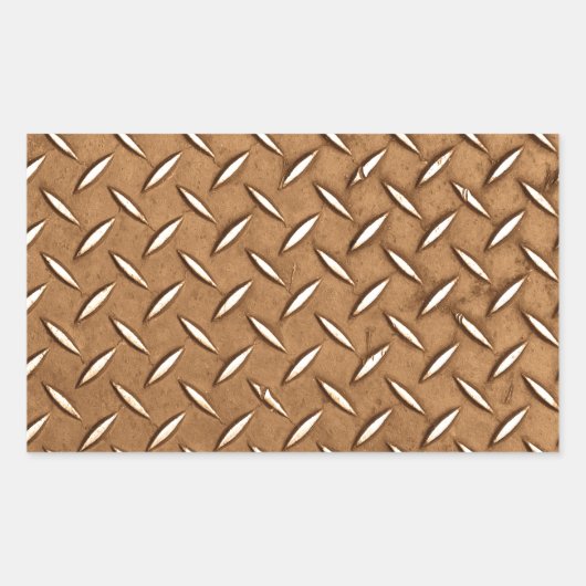 Steampunker Metalleffekt aus altem Messing Rechteckiger Aufkleber (Vorderseite)