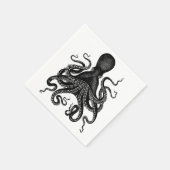 Steampunker Party! Viktorianischer Oktopus kraken  Serviette (Ecke)