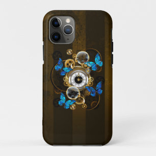 Steampunker und Blauer Schmetterling Case-Mate iPhone Hülle