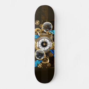 Steampunker und Blauer Schmetterling Skateboard