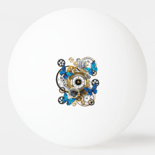 Steampunker und Blauer Schmetterling Tischtennisball