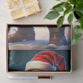 Steampunker Weihnachten. Santa mit Metallgetrieben Seidenpapier (Geschenk)