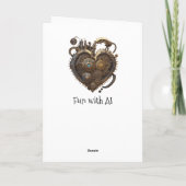 Steampunkergeere und Blume | Just Sprichwort Hi Karte (Rückseite)