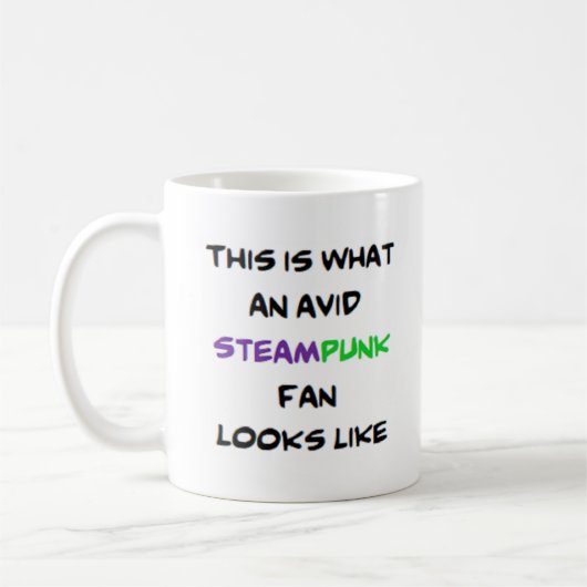 Steampunkfan, avid kaffeetasse (Links)