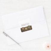 Steampunkgears Hochzeitskleber, braun Quadratischer Aufkleber (Umschlag)