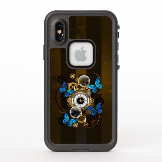 Steampunkgeere und blaue Schmetterlinge (Rückseite)