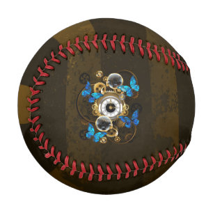 Steampunkgeere und blaue Schmetterlinge Baseball