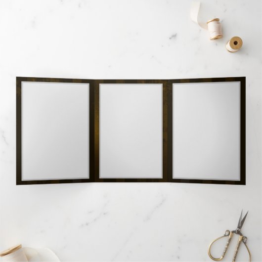 Steampunkgeere und blaue Schmetterlinge Dreifach Gefaltete Einladung (Innenseite)