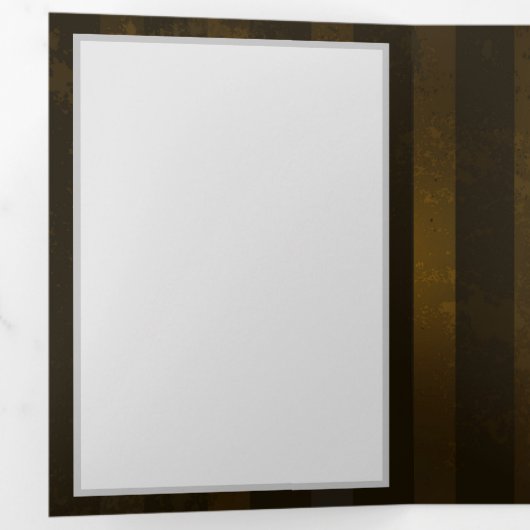 Steampunkgeere und blaue Schmetterlinge Dreifach Gefaltete Einladung (Innen Erste Seite)