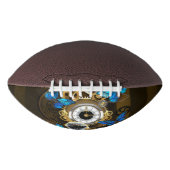 Steampunkgeere und blaue Schmetterlinge Football (Vorderseite)