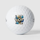 Steampunkgeere und blaue Schmetterlinge Golfball (Vorderseite)