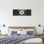 Steampunkgeere und blaue Schmetterlinge Leinwanddruck (Insitu (Schlafzimmer))