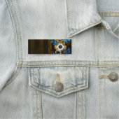 Steampunkgeere und blaue Schmetterlinge Namensschild (Beispiel)