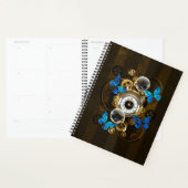 Steampunkgeere und blaue Schmetterlinge Planer (Anzeige)