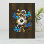 Steampunkgeere und blaue Schmetterlinge Programm (Stehend Vorderseite)