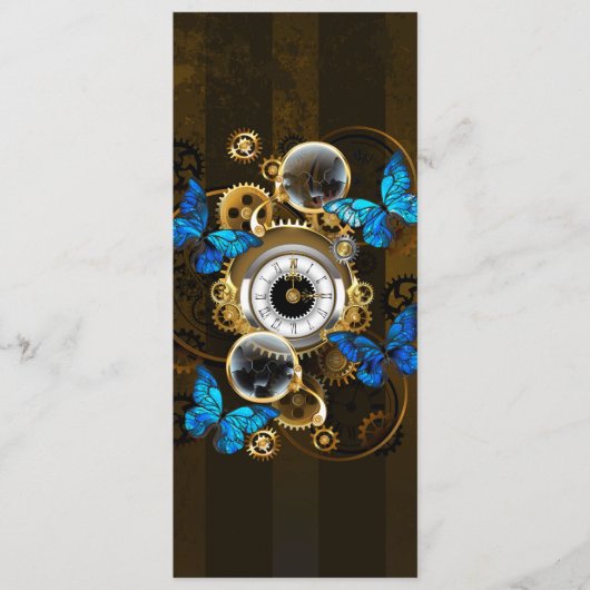 Steampunkgeere und blaue Schmetterlinge Programm (Vorderseite)