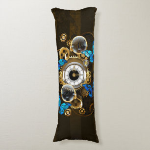 Steampunkgeere und blaue Schmetterlinge Seitenschläferkissen