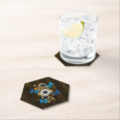 Steampunkgeere und blaue Schmetterlinge Untersetzer (Vor Ort)