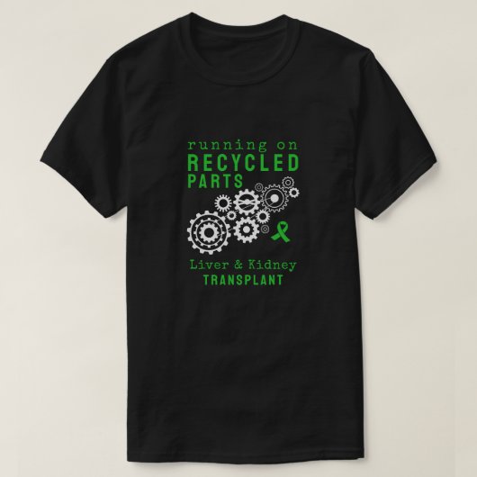 Steampunkgetriebe für Gerecycelt Transplantatteile T-Shirt (Design vorne)