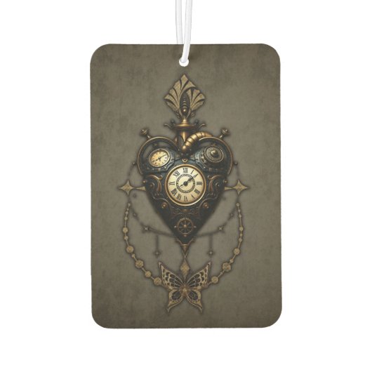 Steampunkherz Autolufterfrischer (Rückseite)