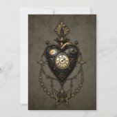 Steampunkherz Einladung (Rückseite)