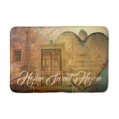 Steampunkherz, Fenster und Uhr Badematte (Vorderseite)