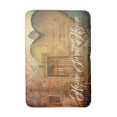 Steampunkherz, Fenster und Uhr Badematte (Vorderseite Vertikal)