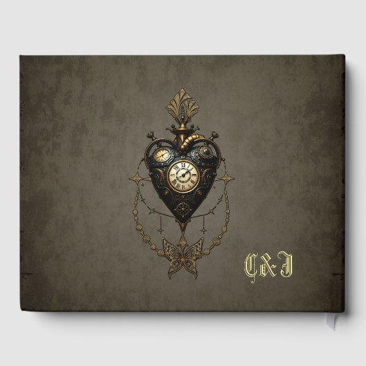 Steampunkherz Gästebuch (Rückseite)