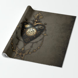 Steampunkherz Geschenkpapier
