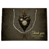 Steampunkherz Große Geschenktüte (Vorderseite)