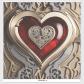 Steampunkherz - Mechanische Liebe Aufkleber (Blatt)