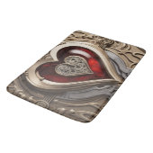 Steampunkherz - Mechanische Liebe Badematte (Schrägansicht)