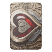 Steampunkherz - Mechanische Liebe Badematte (Vorderseite Vertikal)