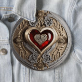 Steampunkherz - Mechanische Liebe Button (Beispiel)