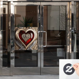 Steampunkherz - Mechanische Liebe Fensteraufkleber