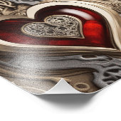 Steampunkherz - Mechanische Liebe Fotodruck (Ecke)