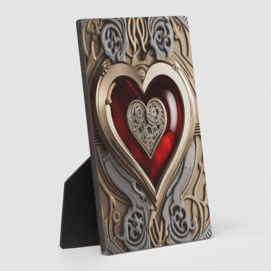 Steampunkherz - Mechanische Liebe Fotoplatte (Seite)