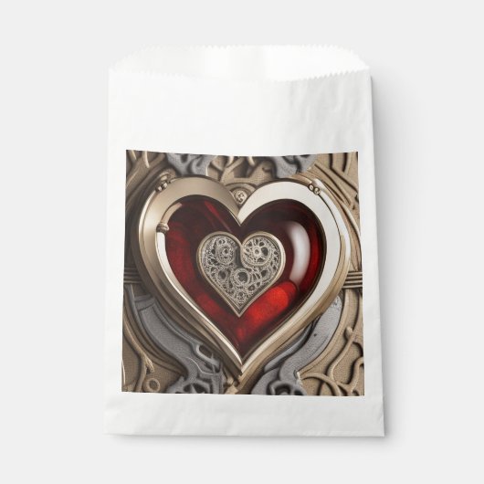 Steampunkherz - Mechanische Liebe Geschenktütchen (Vorderseite)