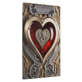 Steampunkherz - Mechanische Liebe Klemmbrett (Rechts)