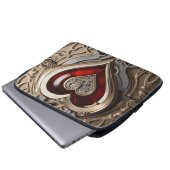 Steampunkherz - Mechanische Liebe Laptopschutzhülle (Vorne Knopf)