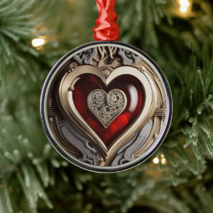 Steampunkherz - Mechanische Liebe Ornament Aus Metall