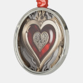Steampunkherz - Mechanische Liebe Ornament Aus Metall (Links)