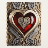 Steampunkherz - Mechanische Liebe Planer (Vorderseite)