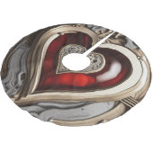 Steampunkherz - Mechanische Liebe Polyester Weihnachtsbaumdecke (Schrägansicht)