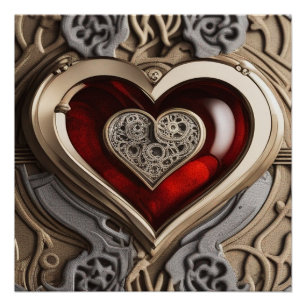 Steampunkherz - Mechanische Liebe Poster