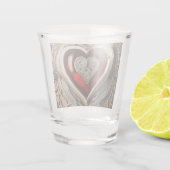 Steampunkherz - Mechanische Liebe Schnapsglas (Rückseite)