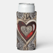 Steampunkherz - Mechanische Liebe Selters Dosenkühler (Seltzer Vorderseite)