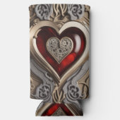 Steampunkherz - Mechanische Liebe Selters Dosenkühler (Rückseite)